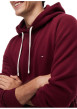 Thumbnail Sweat bordeaux à coupe droite pourvu d'un col à capuche et de manches longues - Image 4