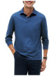 Thumbnail Polo en coton biologique bleu à coupe droite pourvu d'un col boutonné - Image 2