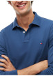 Thumbnail Polo en coton biologique bleu à coupe droite pourvu d'un col boutonné - Image 4