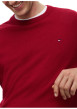 Thumbnail Pull en coton biologique rouge à coupe droite pourvu d'un col rond - Image 4