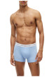 Thumbnail Lot de 3 boxers en coton biologique bleus pourvus d'une taille élastiquée - Image 2