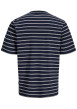 Thumbnail T-shirt en coton biologique marine à rayures pourvu d'une coupe droite - Image 2