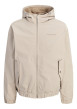 Thumbnail Blouson beige à coupe droite pourvu d'un col à capuche et de manches longues