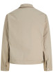 Thumbnail Blouson beige à coupe droite pourvu d'un col à revers et de manches longues - Image 3