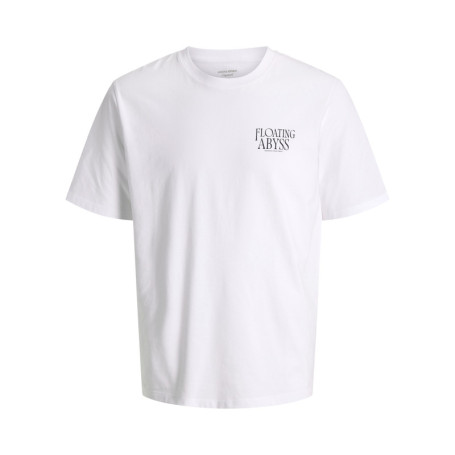 T-shirt en coton blanc imprimé à coupe droite...