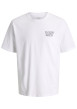 Thumbnail T-shirt en coton blanc imprimé à coupe droite pourvu d'un col rond