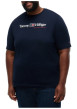 Thumbnail T-shirt marine en coton biologique avec un col rond et des manches courtes - Image 2