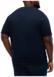 Thumbnail T-shirt marine en coton biologique avec un col rond et des manches courtes - Image 3