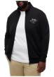 Thumbnail Gilet zippé en coton noir uni avec une coupe droite et un col montant - Image 2