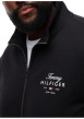Thumbnail Gilet zippé en coton noir uni avec une coupe droite et un col montant - Image 5