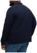 Thumbnail Polo en coton biologique marine uni avec un col boutonné et des manches longues - Image 3