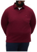 Thumbnail Polo en coton biologique bordeaux uni avec un col à revers boutonné - Image 2