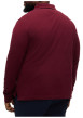 Thumbnail Polo en coton biologique bordeaux uni avec un col à revers boutonné - Image 3