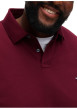 Thumbnail Polo en coton biologique bordeaux uni avec un col à revers boutonné - Image 5