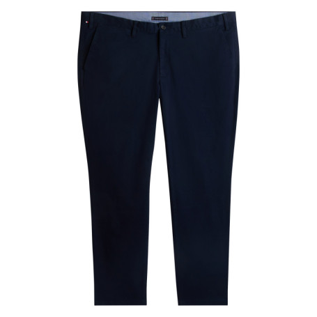 Pantalon chino marine uni en coton avec une...