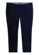 Thumbnail Pantalon chino marine uni en coton avec une coupe droite et 4 poches