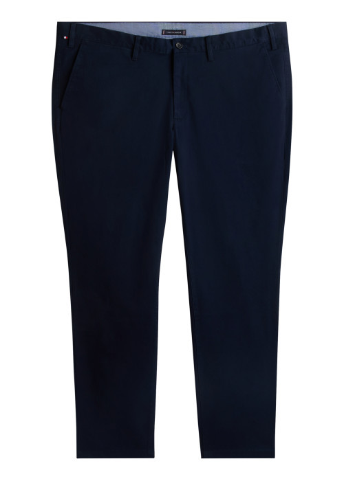 Pantalon chino marine uni en coton avec une...