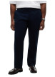 Thumbnail Pantalon chino marine uni en coton avec une coupe droite et 4 poches - Image 2
