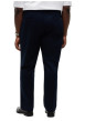 Thumbnail Pantalon chino marine uni en coton avec une coupe droite et 4 poches - Image 3
