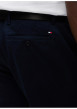 Thumbnail Pantalon chino marine uni en coton avec une coupe droite et 4 poches - Image 5