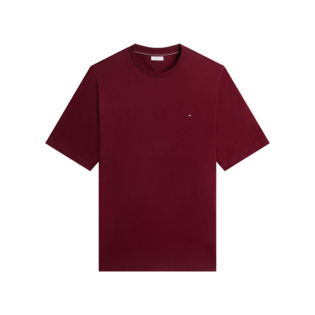 T-shirt bordeaux uni en coton biologique avec...