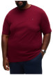 Thumbnail T-shirt bordeaux uni en coton biologique avec un col rond et à manches courtes - Image 2