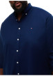 Thumbnail Chemise bleu marine unie en coton avec un col boutonné et des manches longues - Image 5