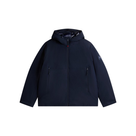 Blouson à capuche marine uni avec une coupe...