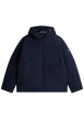 Thumbnail Blouson à capuche marine uni avec une coupe droite et une fermeture zippée