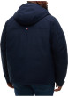 Thumbnail Blouson à capuche marine uni avec une coupe droite et une fermeture zippée - Image 3