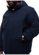 Thumbnail Blouson à capuche marine uni avec une coupe droite et une fermeture zippée - Image 4