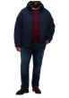 Thumbnail Blouson à capuche marine uni avec une coupe droite et une fermeture zippée - Image 5