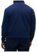 Thumbnail Sweat en coton mélangé bleu uni avec un col camionneur et 1 poche kangourou - Image 3