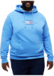 Thumbnail Sweat à capuche bleu uni en coton biologique avec manches longues - Image 2