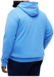 Thumbnail Sweat à capuche bleu uni en coton biologique avec manches longues - Image 3