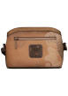 Thumbnail Sac à bandoulière camel en simili-cuir à motifs organique avec 3 compartiments - Image 2
