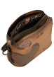 Thumbnail Sac à bandoulière camel en simili-cuir à motifs organique avec 3 compartiments - Image 4
