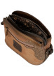 Thumbnail Sac à bandoulière camel en simili-cuir à motifs organique avec 3 compartiments - Image 5