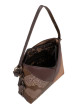Thumbnail Sac à main porté épaule bicolore en simili-cuir grainé à empiècement en V - Image 4