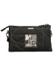 Thumbnail Mini sac noir à surpiqûres graphiques et triple compartiment indépendant - Image 2