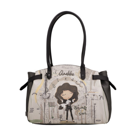 Sac à main porté épaule à illustrations...