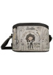 Thumbnail Sac à bandoulière gris et noir à imprimé musicales doté d'un design incurvée - Image 3