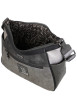 Thumbnail Sac à bandoulière gris et noir à imprimé musicales doté d'un design incurvée - Image 5