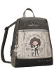 Thumbnail Sac à dos gris à illustrations musicales et poupée avec un design trapèze - Image 3