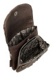 Thumbnail Porte-monnaie marron et beige en simili-cuir grainé et signature embossé - Image 4