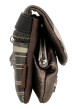 Thumbnail Porte-monnaie marron et beige en simili-cuir grainé et signature embossé - Image 6