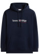 Thumbnail Sweat à capuche marine uni avec des manches longues et une coupe droite