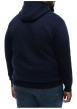 Thumbnail Sweat à capuche marine uni avec des manches longues et une coupe droite - Image 3