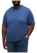 Thumbnail T-shirt bleu uni en coton biologique avec un col rond et des manches courtes - Image 2