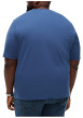 Thumbnail T-shirt bleu uni en coton biologique avec un col rond et des manches courtes - Image 3
